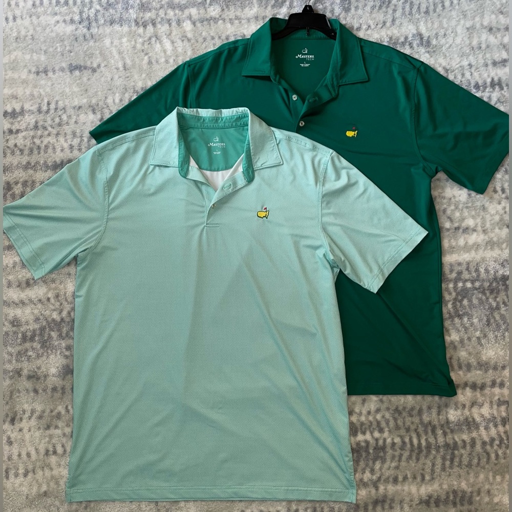 2022 Masters Tech Golf Polos Pair size Large